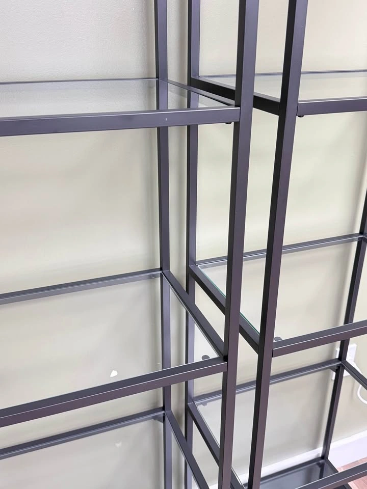IKEA VITTSJÖ Shelving Units - Black/Glass (Great Condition) - photo 3