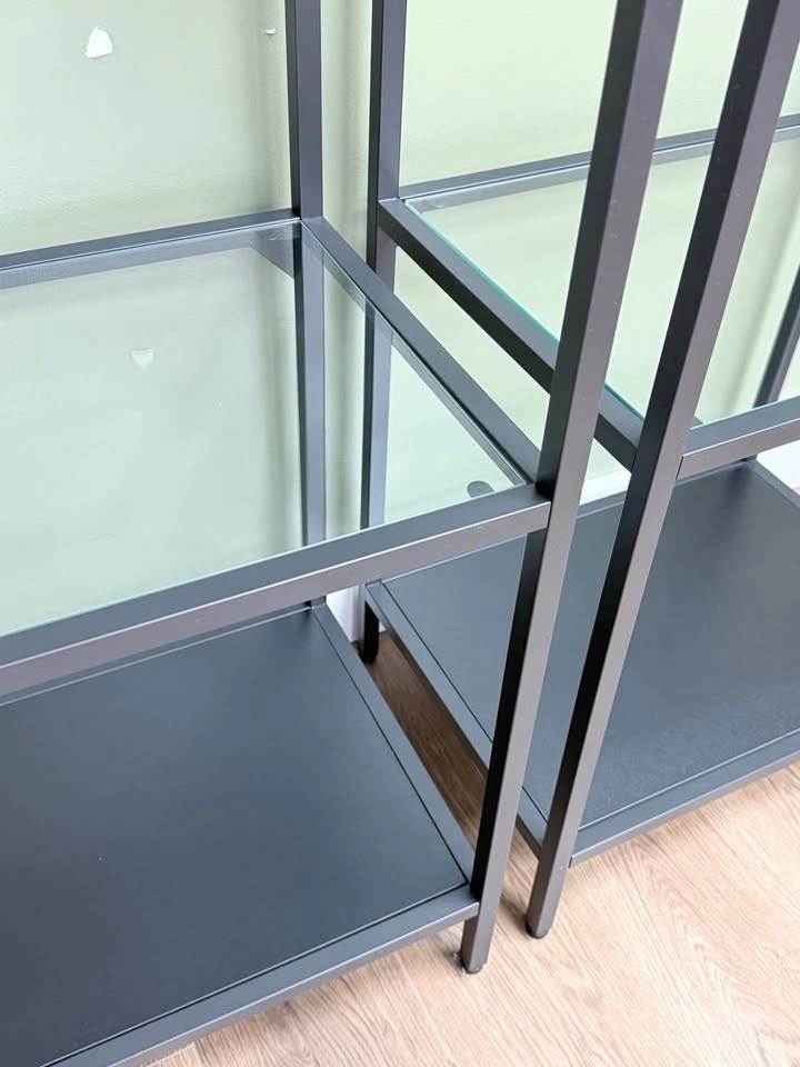 IKEA VITTSJÖ Shelving Units - Black/Glass (Great Condition) - photo 4