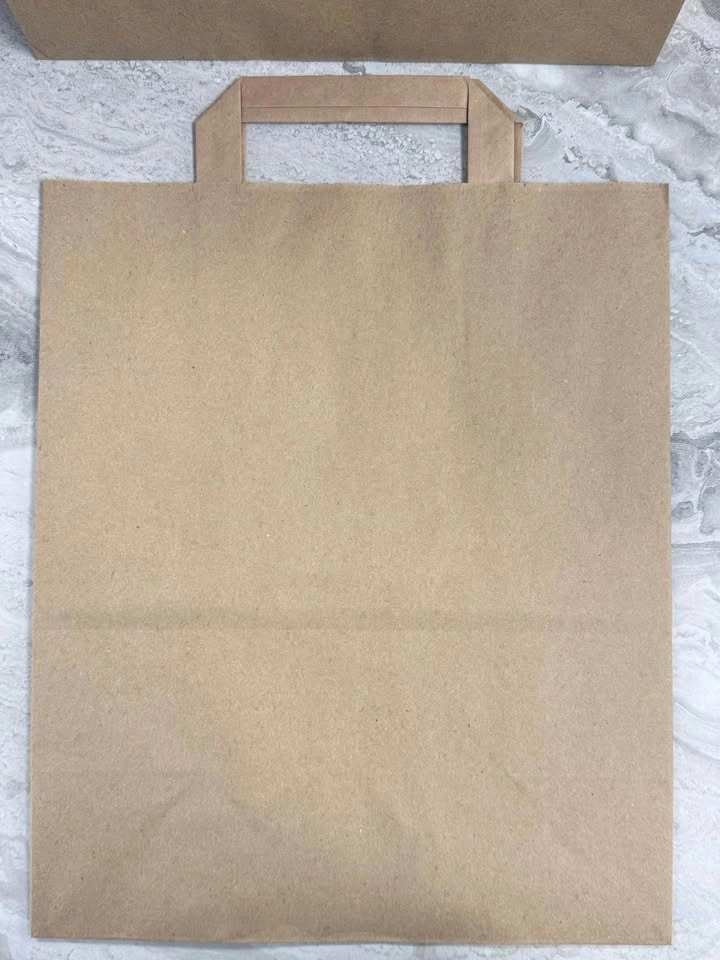Bulk Brown Kraft Paper Bags with Flat Handles – 250 Pcs - photo 2