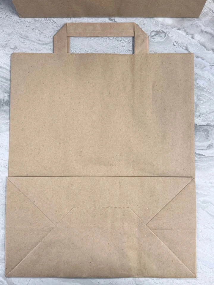 Bulk Brown Kraft Paper Bags with Flat Handles – 250 Pcs - photo 3