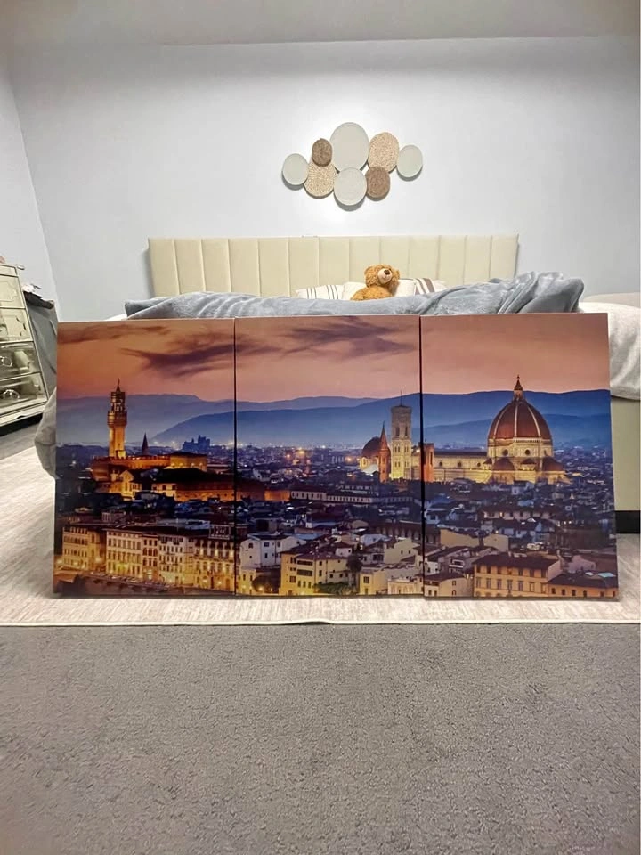 3 picture canvas with frame