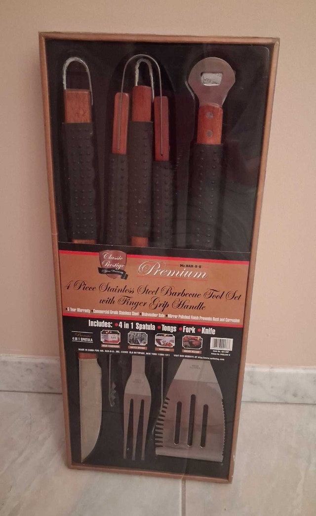 Mr. Bar-B-Q 4 Piece Stainless Steel Barbecue Tool Set