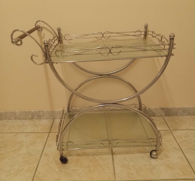 Chrome Serving Cart