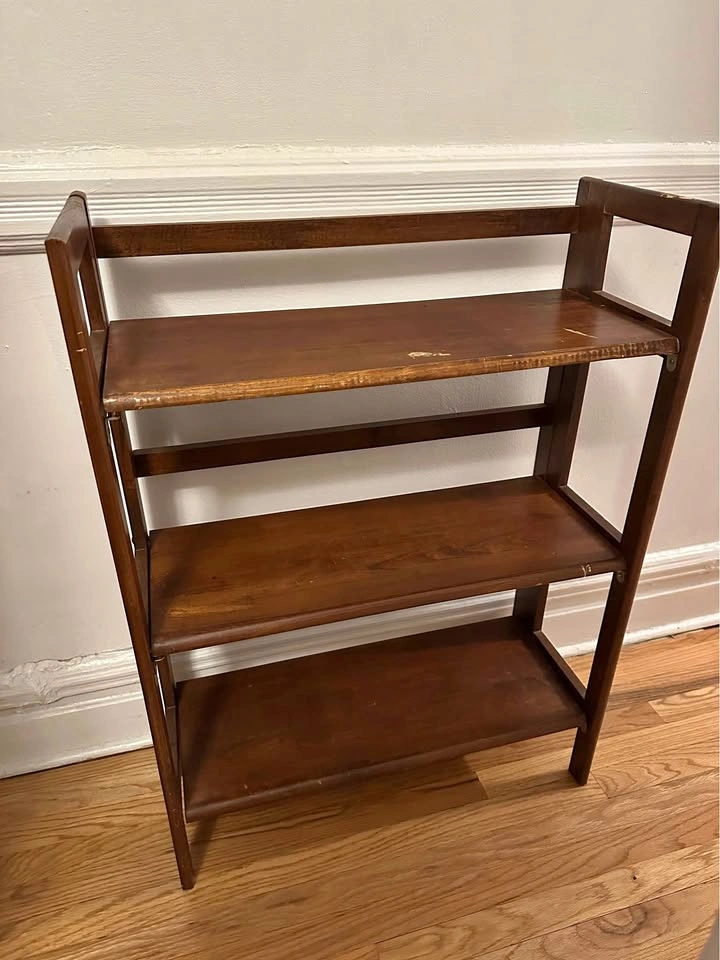 Wooden 3 Tier Folding/Foldable Bookshelf