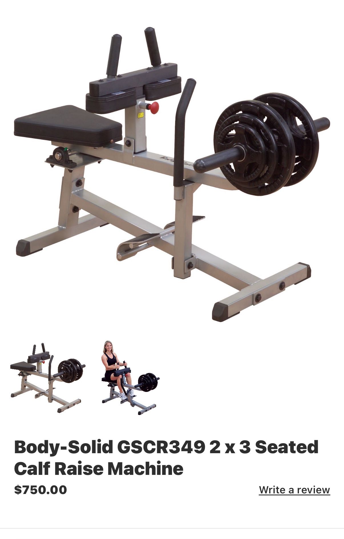 Body Solid Seated Calf Raise Machine - photo 2