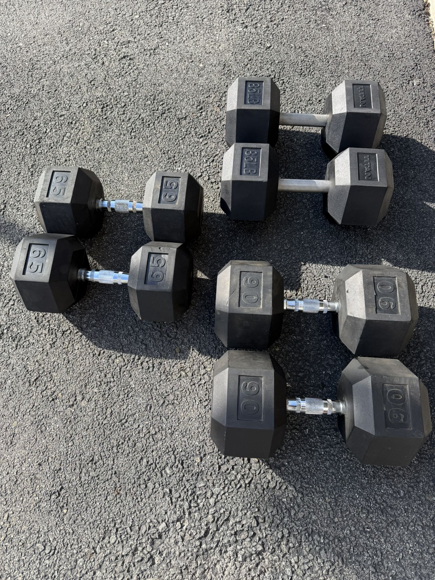Heavy Rubber Hex Dumbbells 🛑 Prices In Description🛑