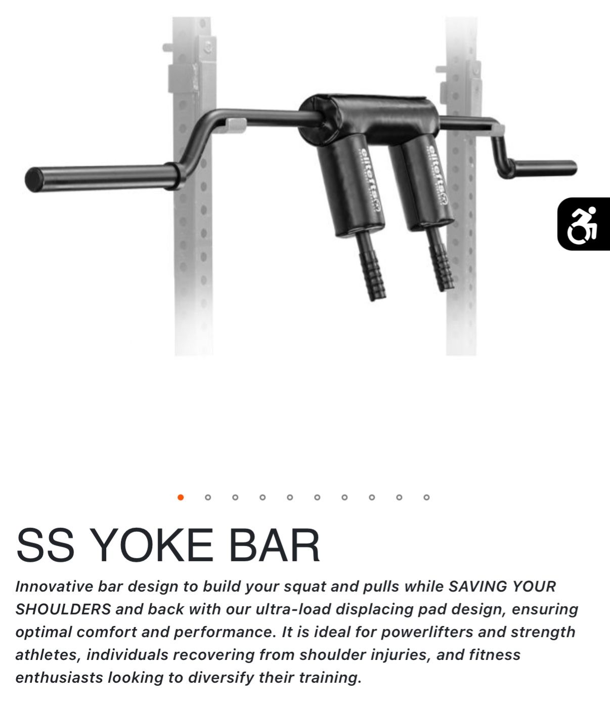 EliteFTS SS Yoke Barbell SSB - photo 2