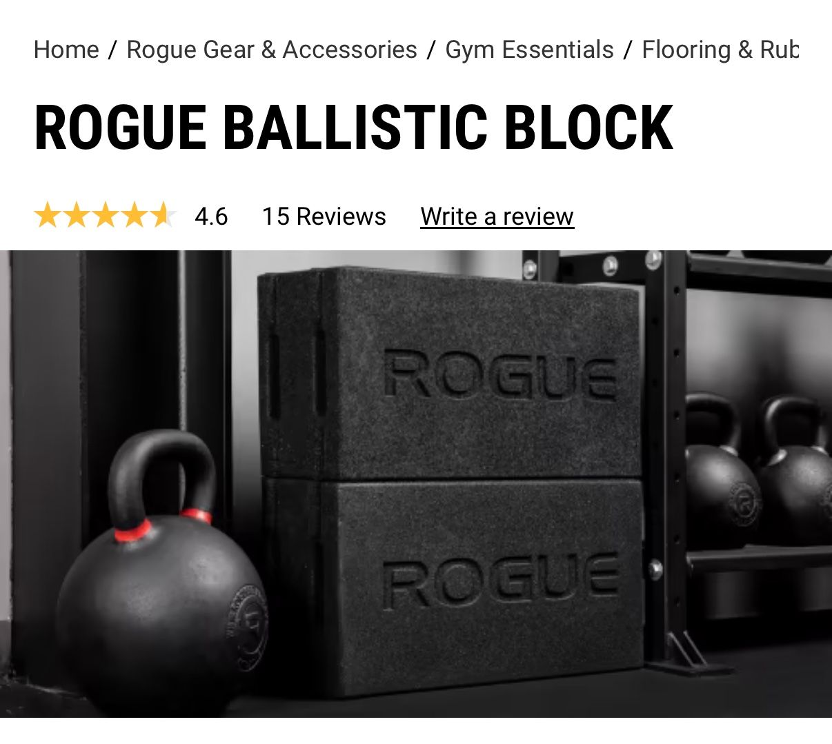 Rogue Fitness GYM Ballistic Blocks weightlifting - photo 2