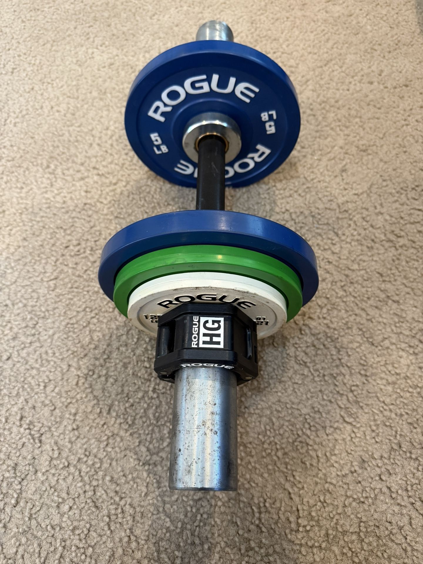 SINGLE Rogue Fitness DB-15 Olympic Dumbbell Handle