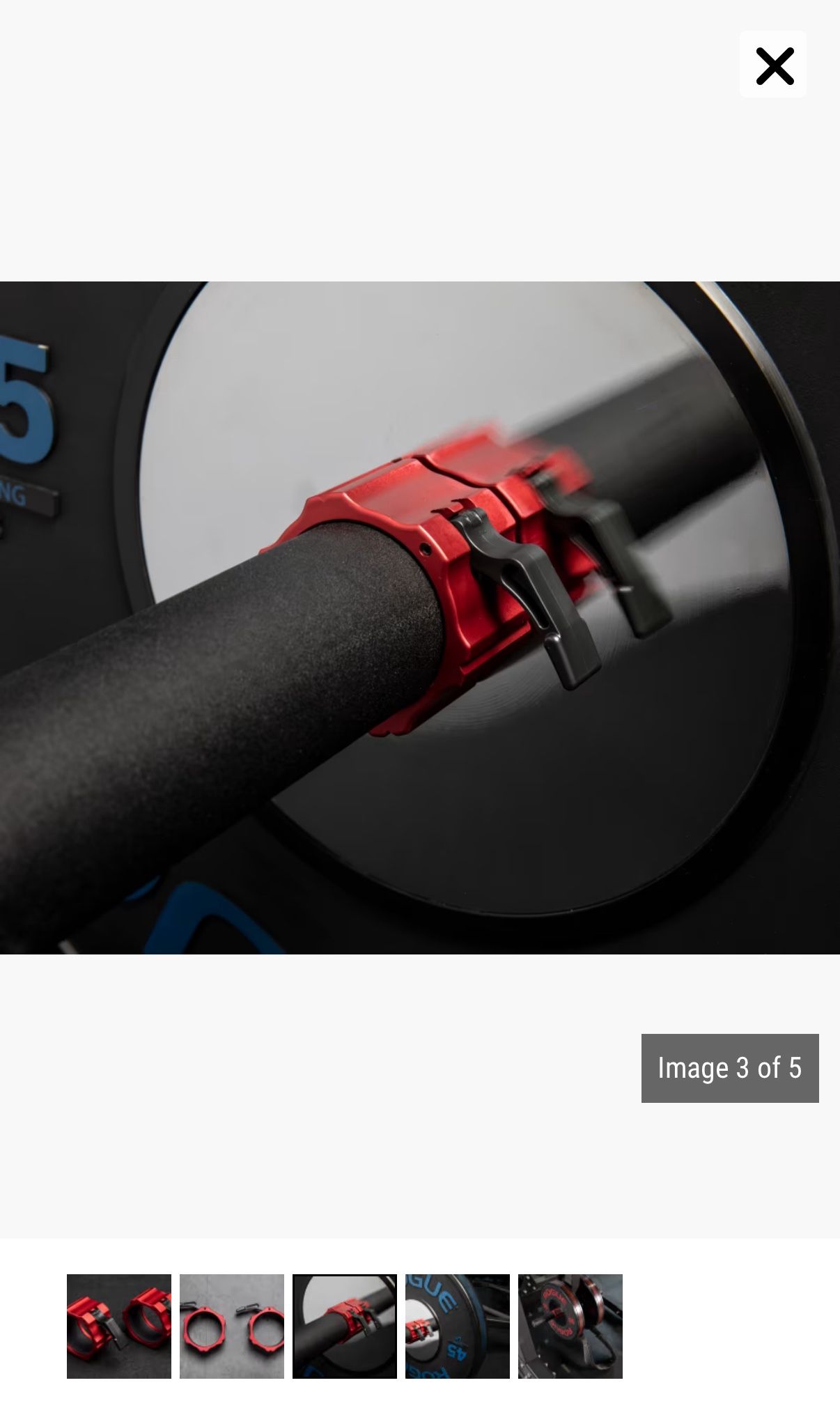 Rogue Fitness OSO Mighty Axle Barbell Collars 2.0 Red - photo 4