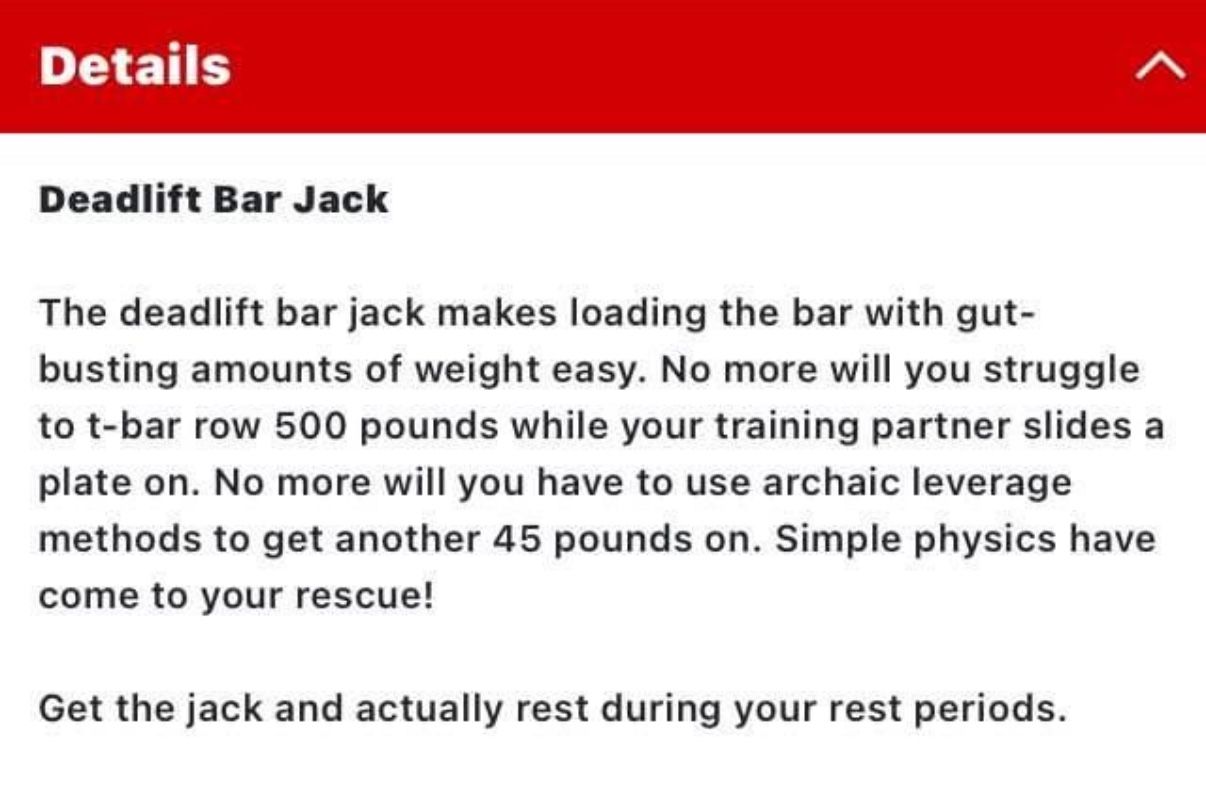 EliteFTS DeadLift Barbell Jack - photo 4