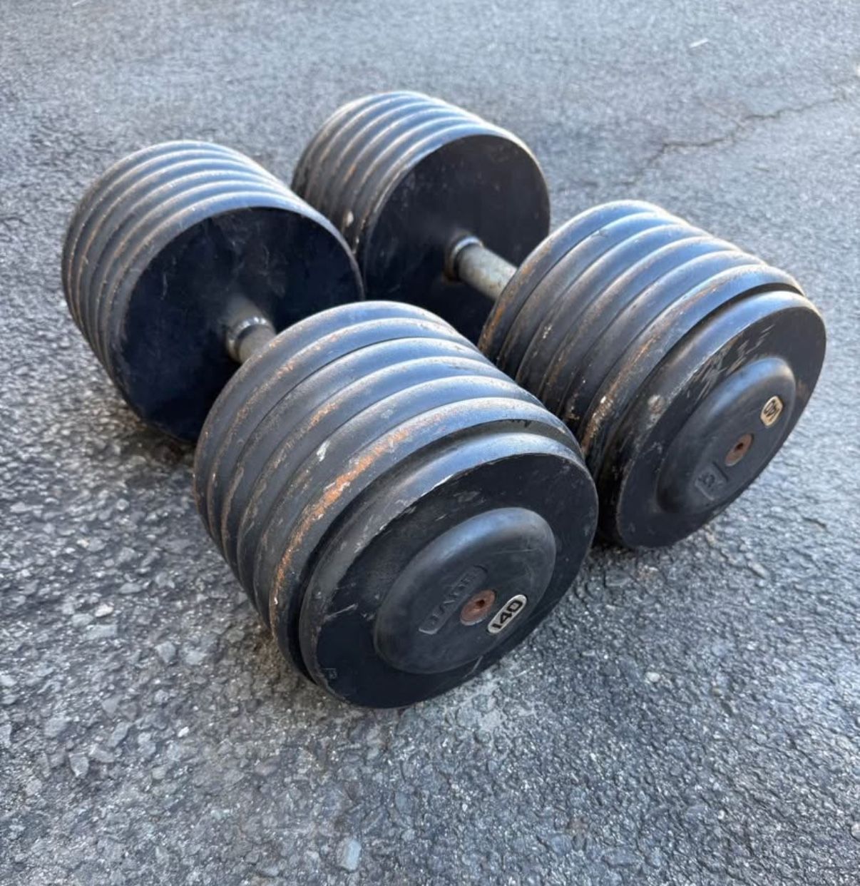 140 & 150 Pound Pro Style Dumbbells - photo 3