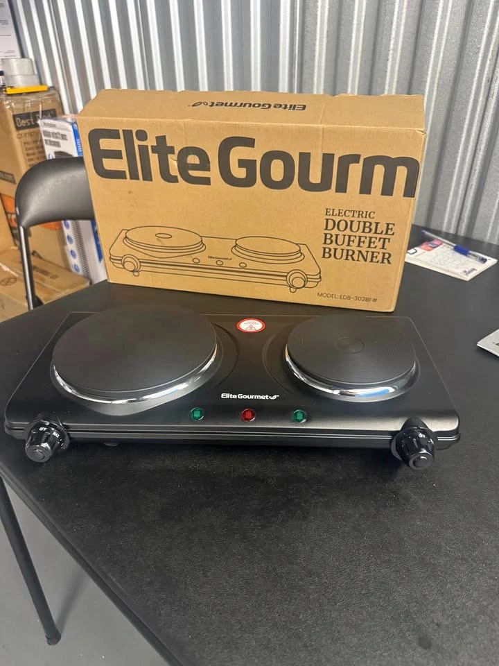 Elite Gourmet Electric Double Buffet Burner – Dual Hot Plate