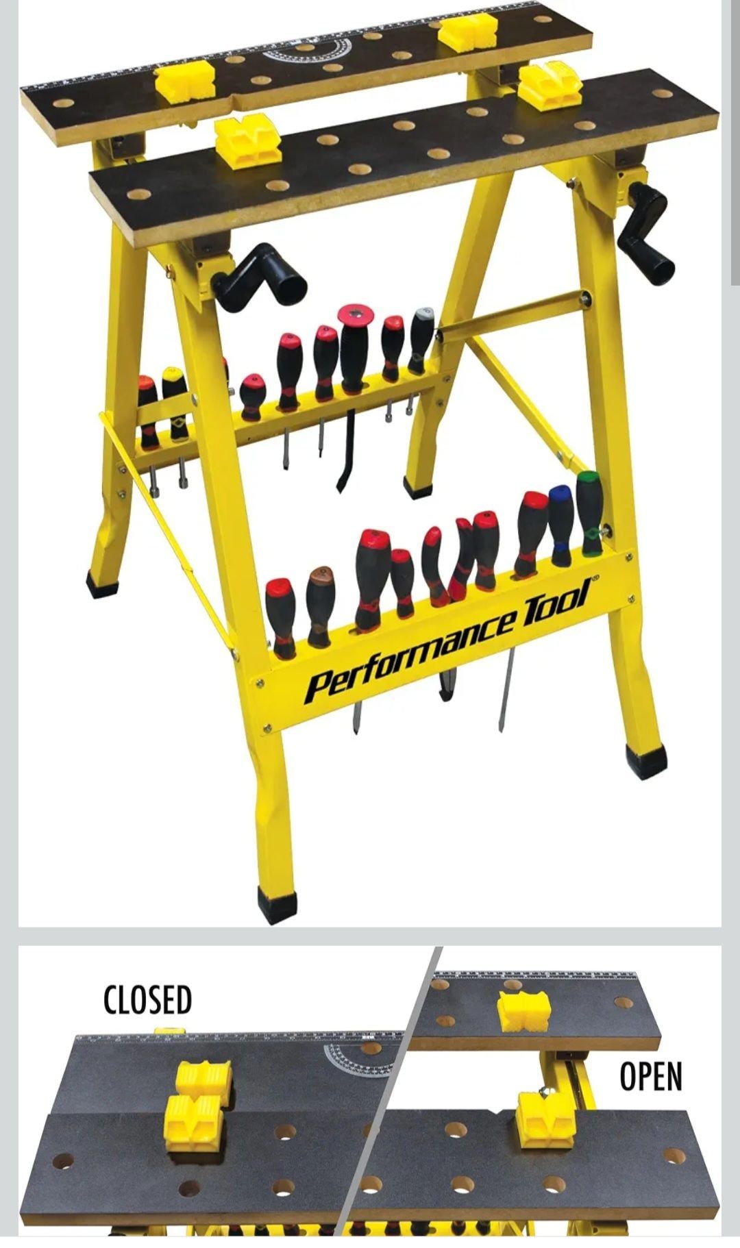 Performance Tool W54025 Portable Folding Workbench and Vise