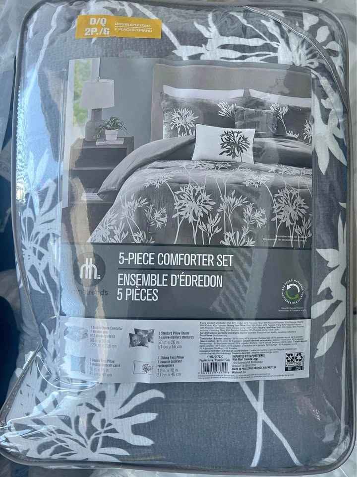 Mainstays 5-Piece Comforter Set – Double/Queen