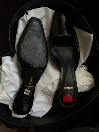 Larroude Women's Shoes Size 9, Black Mule, Handmade in Brazil - photo 2
