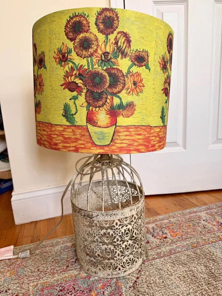 Table Lamp - Van Gogh’s Sunflowers - Bird Cage Table lamp