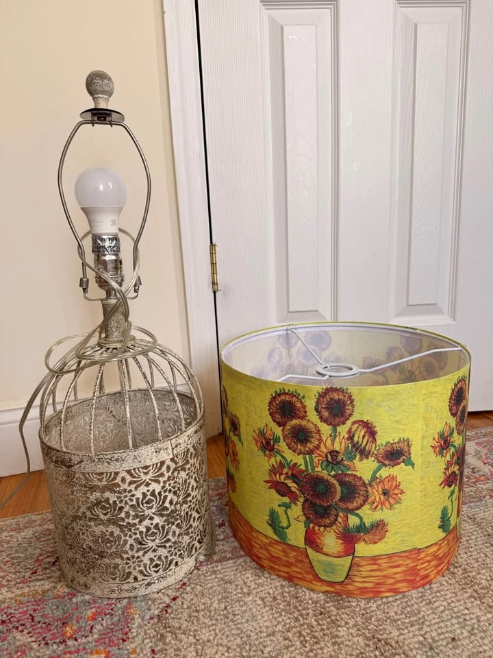 Table Lamp - Van Gogh’s Sunflowers - Bird Cage Table lamp - photo 2