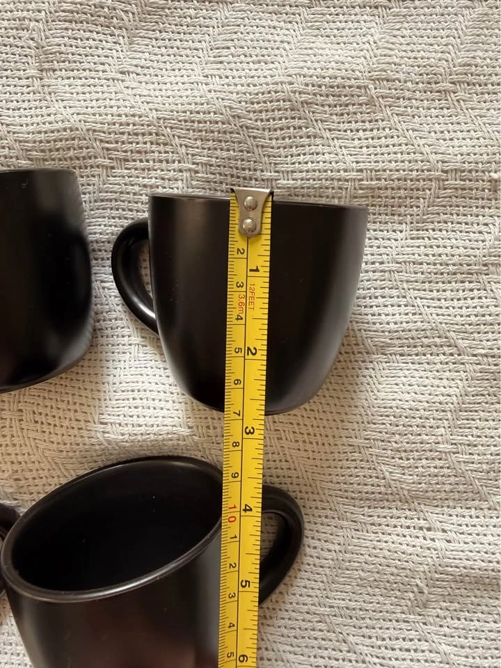5-Piece Black 7 oz. Ceramic Cup Set - photo 4