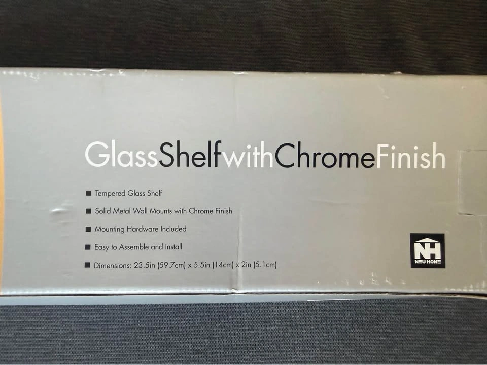 Glass Shelf with Chrome Finish - photo 3