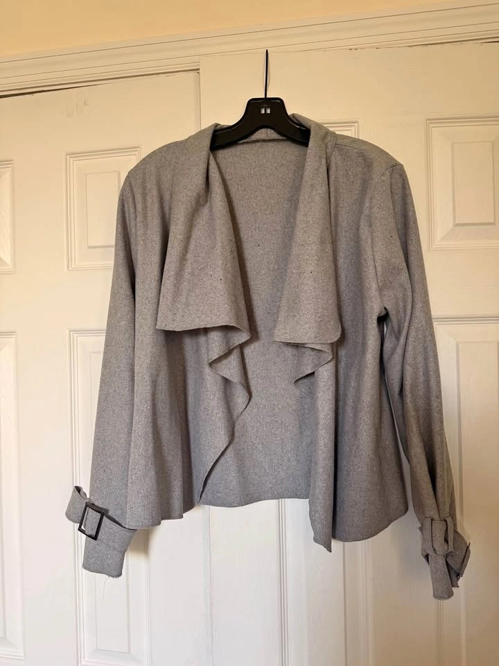 Coat Cardigan Open Stitch Turn-down Collar Jacket
