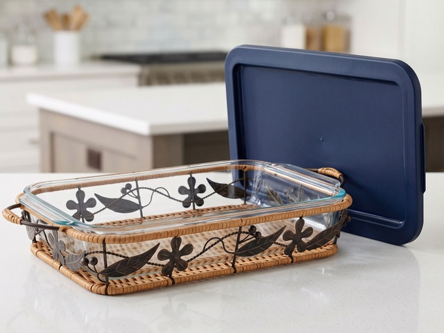 Pyrex Serveware 3-Piece Basket Serving Set 3 Qt (BNIB) - photo 2