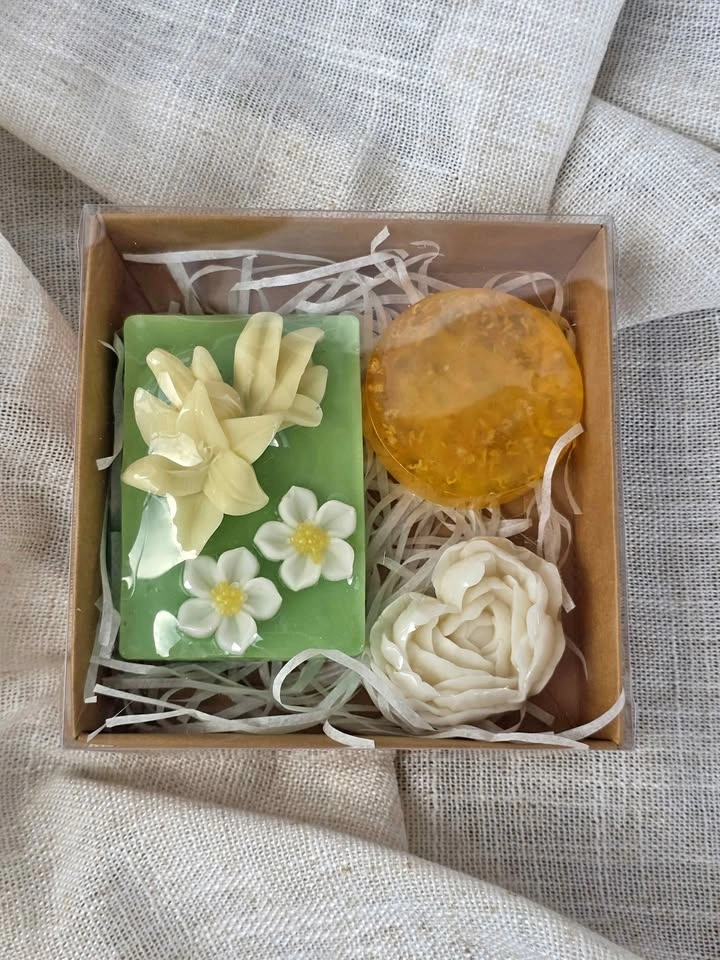 Flower Soap Gift Set, Handmade Floral Soap