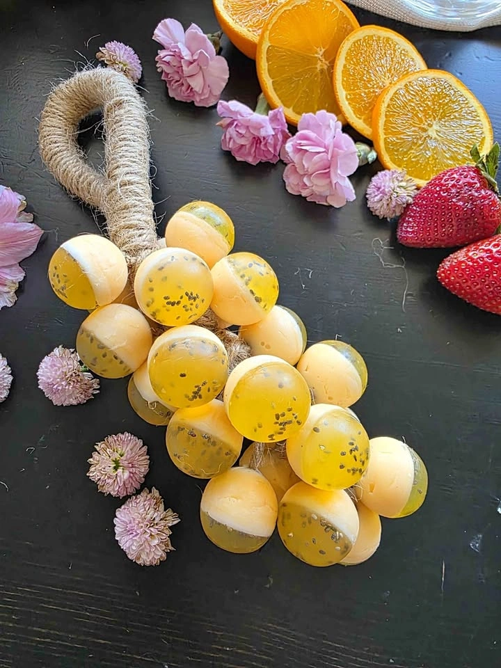Passion fruit grape-shape soap