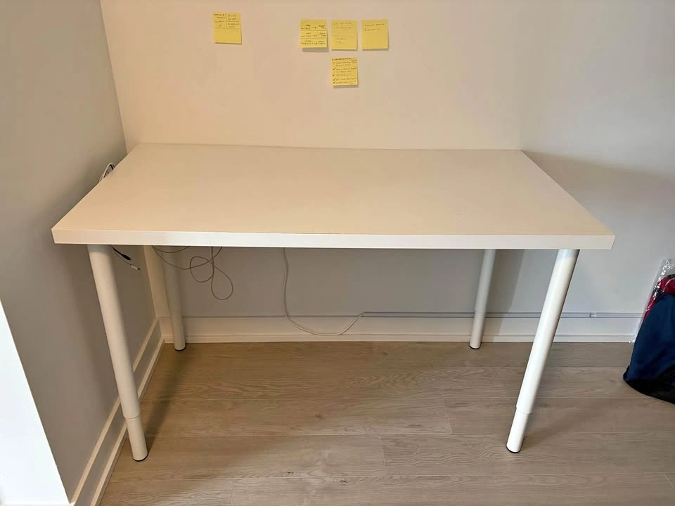 IKEA LAGKAPTEN Desk with 4 Adjustable OLOV Legs – 120×60 cm