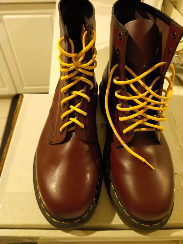 Dr. Martens 1460 Cherry Red Smooth Leather Boots US Men's 12