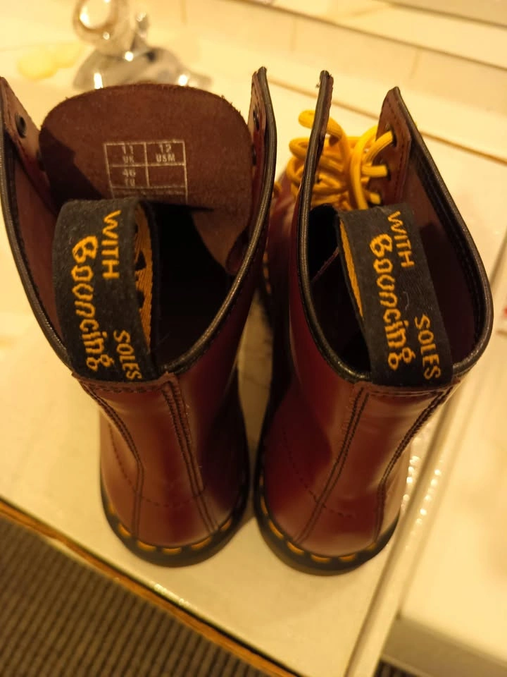 Dr. Martens 1460 Cherry Red Smooth Leather Boots US Men's 12 - photo 3