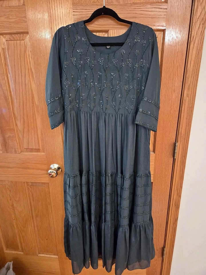 Dark green Anarkali Kurti