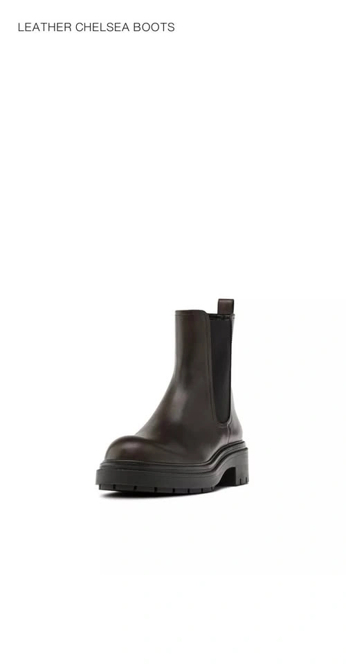 Massimo Dutti Leather Chelsea Boots – Brown – EU 39 (US 8) - photo 2