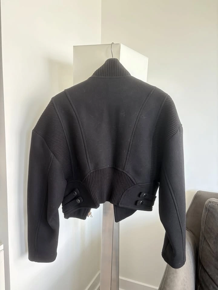 Zara Manteco Wool Blend Coat – Black (Size S) - photo 2