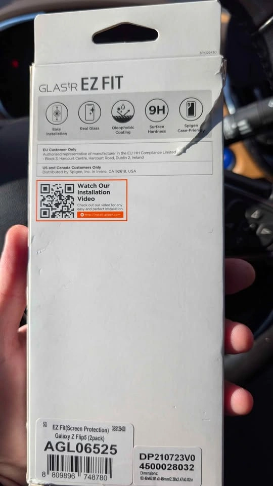 Spigen GLAS.tR EZ FIT Screen Protector for Galaxy Z Flip 5 - photo 2