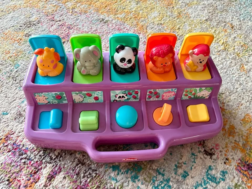 Baby Toys - pop up, blocks, rattles, tummy time pillow - photo 2