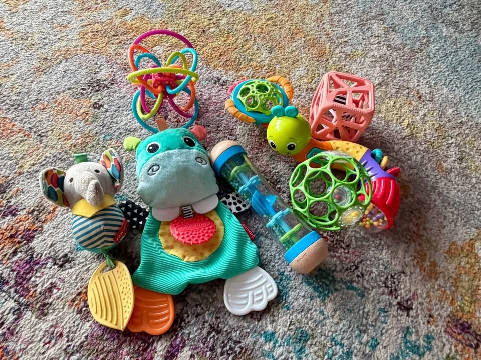 Baby Toys - pop up, blocks, rattles, tummy time pillow - photo 3