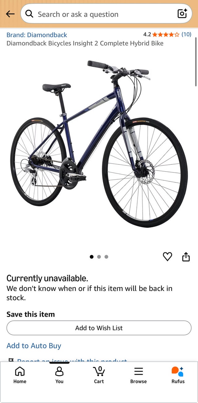 Diamondback Insight 2 complete hybrid bike bicycle