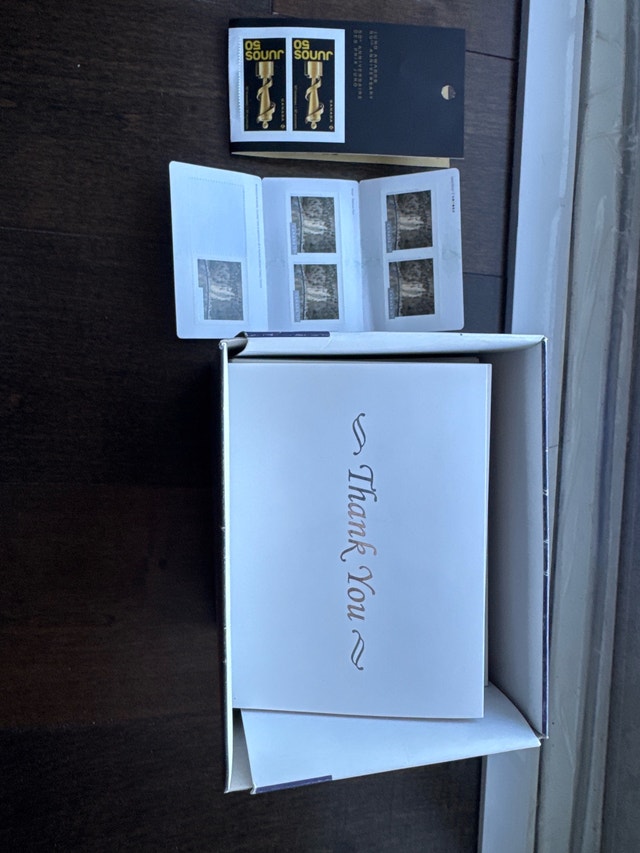 Thank you cards with stamps