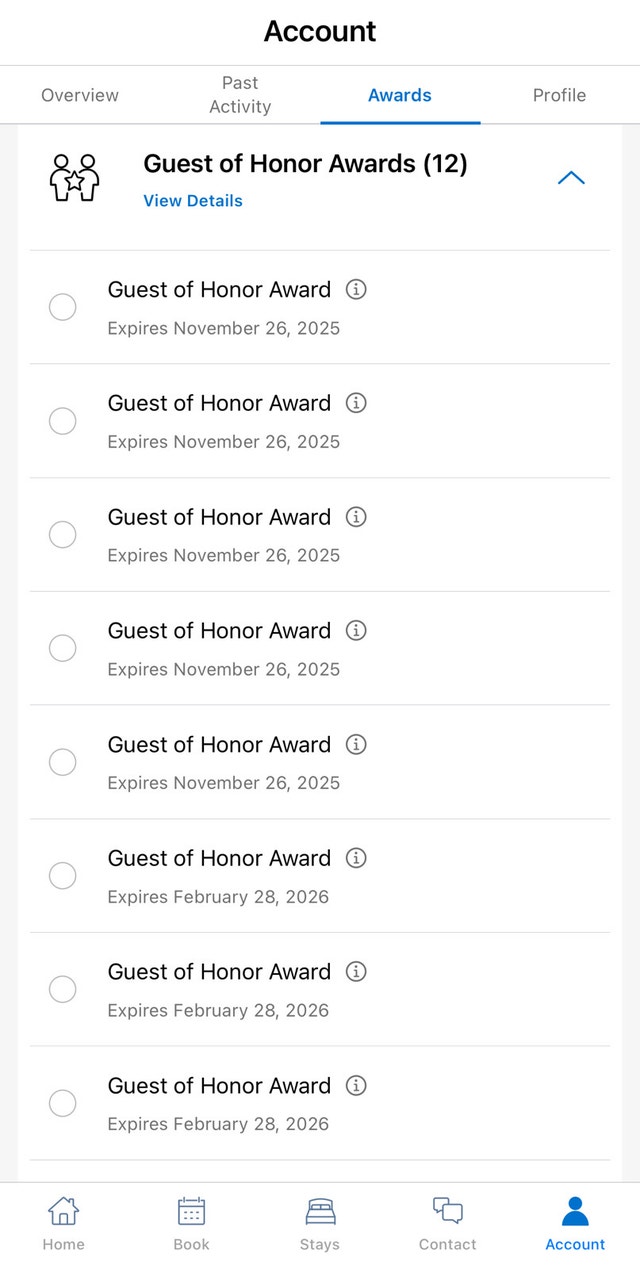 Hyatt Guest of Honor & Suite Upgrade Awards