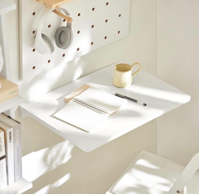 Folding wall mount drop leaf table desk