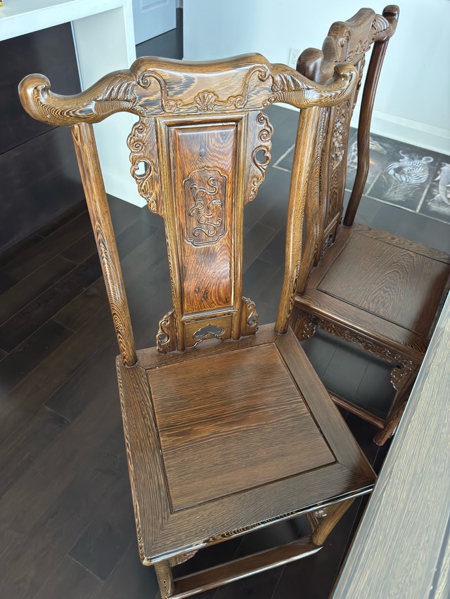 Wenge solid wood dining set - photo 3