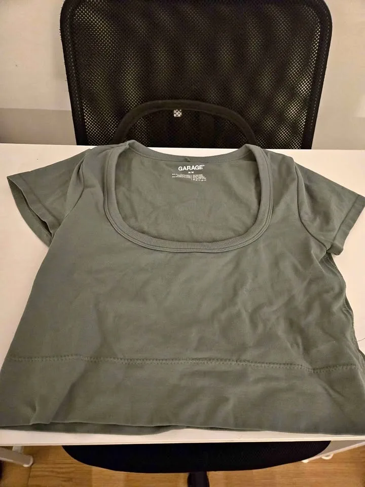 Garage Green Crop Top