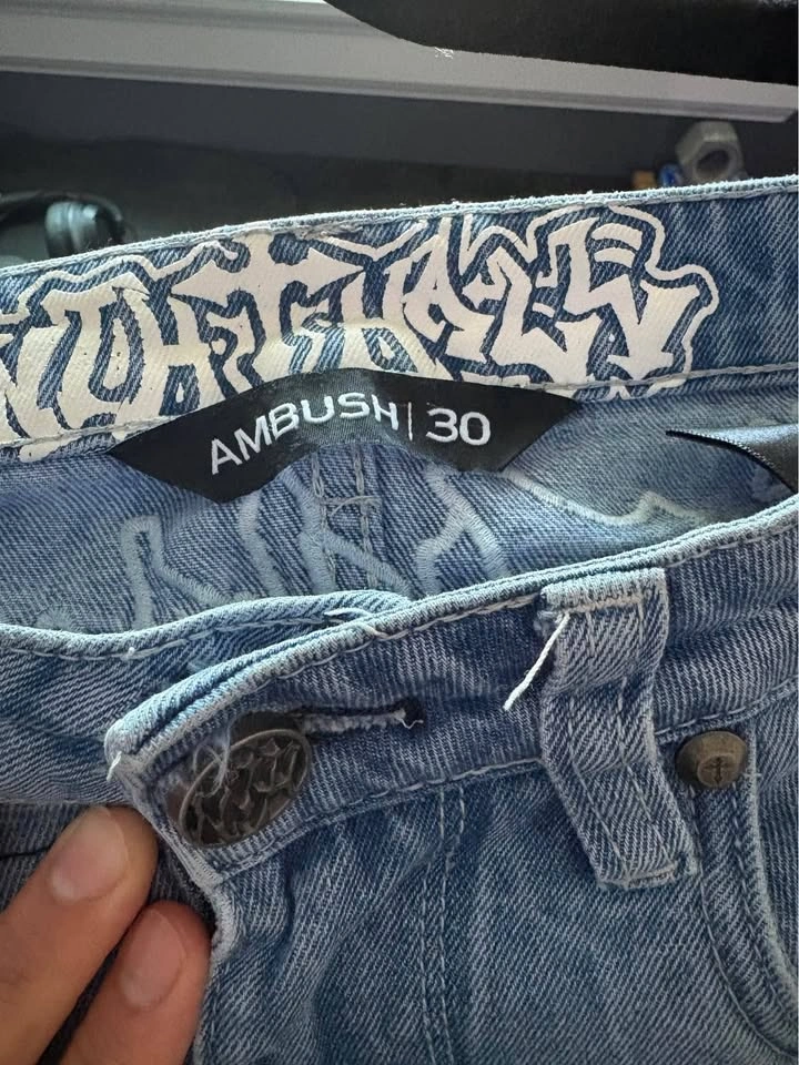 Ambush Embroidered Jeans - Blue/Black - photo 3