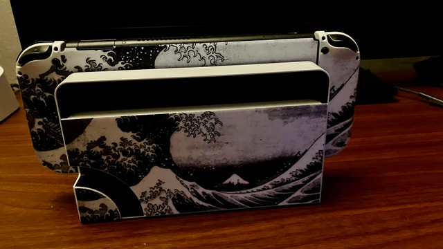 Pristine Nintendo Switch OLED w/Custom Skin - photo 2