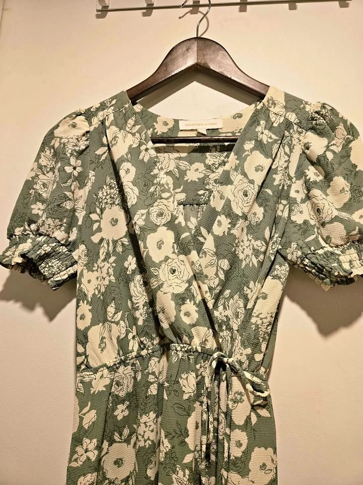 Monteau Los Angeles Floral Wrap Maxi Dress