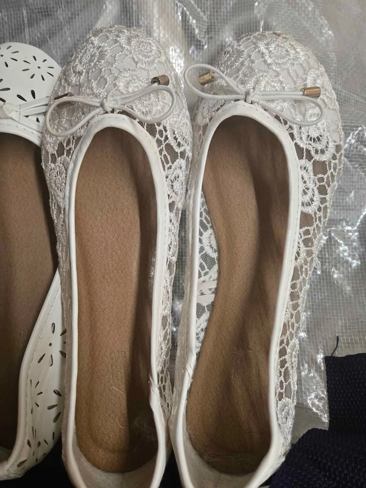 Ardene White Lace and Laser-Cut Ballet Flats - photo 3