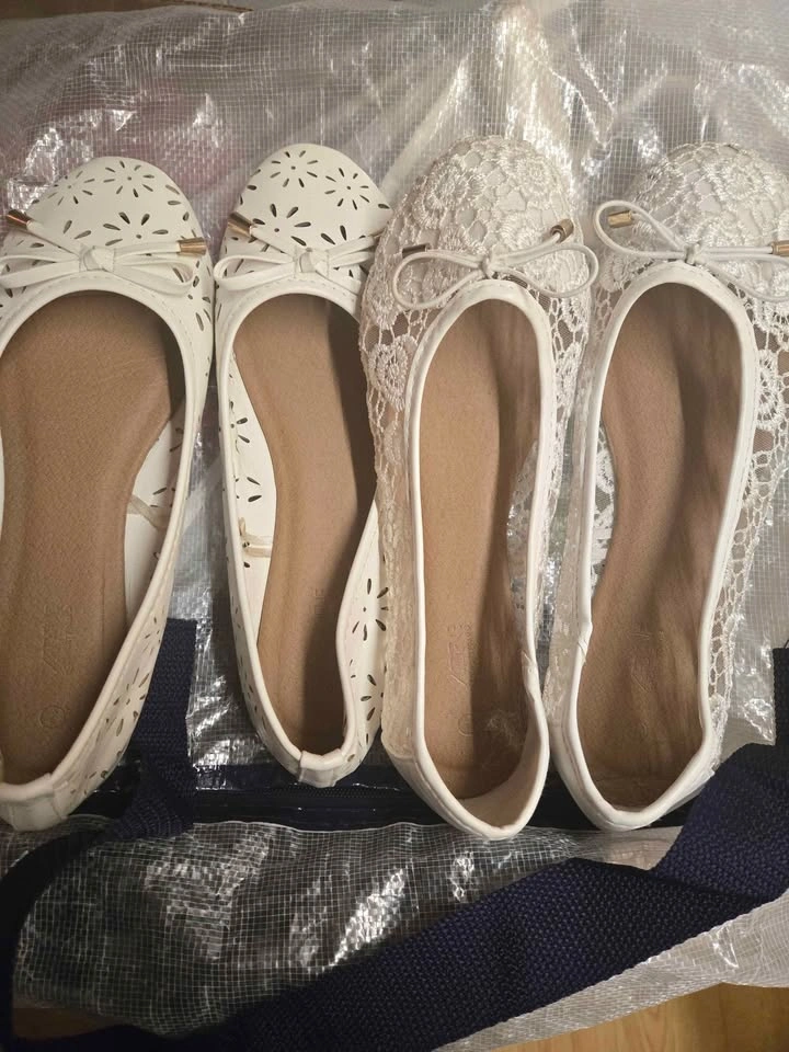 Ardene White Lace and Laser-Cut Ballet Flats - photo 4