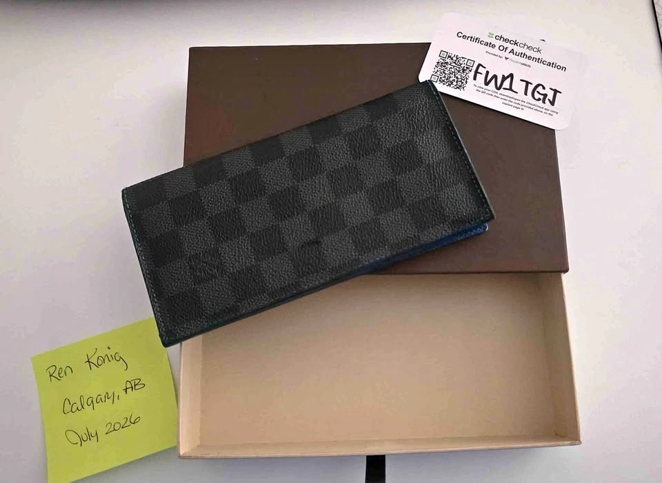 LV Damier Graphite Portefeuille Alexandre Long Wallet
