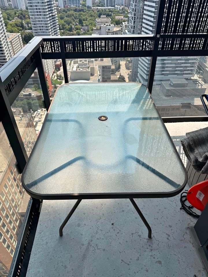 Outdoor Glass Patio Table